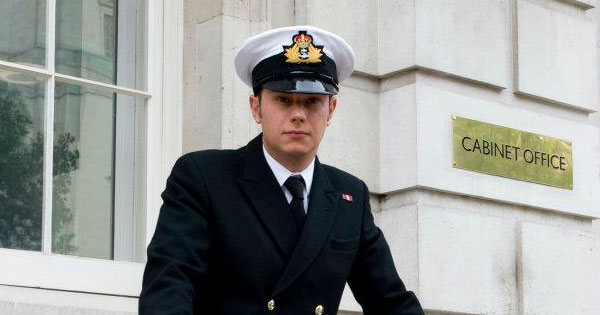 Cabinet Office's Jeremy Olver in Naval uniform