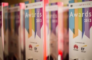 Close up of Civil Service Awards 2013