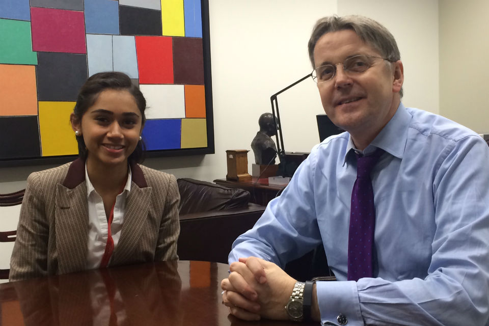Picture of Eva Mannan with Jeremy Heywood