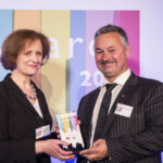 Una O’Brien presenting the Leadership award to Paul Foweather, Governor of Full Sutton Prison at the 2013 Civil Service Awards