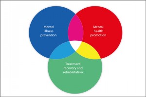 Venn diagram on prevention, promotion and rehabilitation