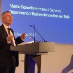 Martin Donnelly, Perm Sec of BiS addressing the TW3 Awards audience