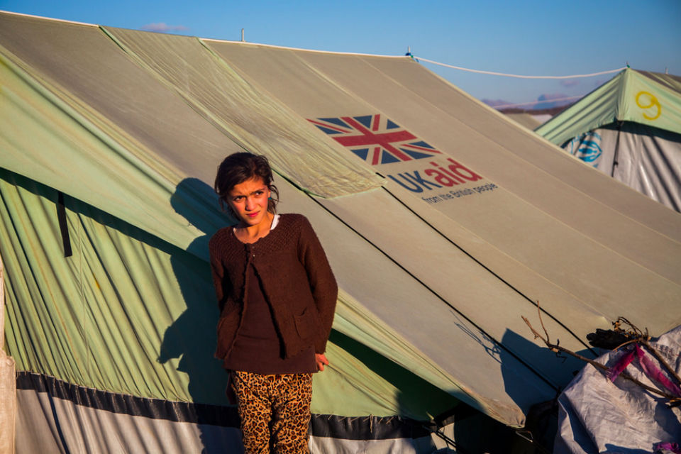 DFID UK Aid tent in Afghanistan