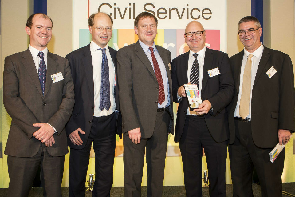 MoJ Estates Team receiving their Civil Service Award