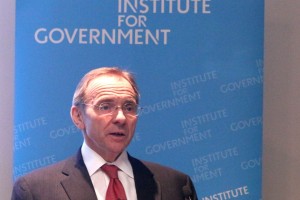 John Manzoni speaking at the Institute for Government