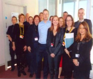 Sir Jeremy meets Border Force staff at Manchester Airport