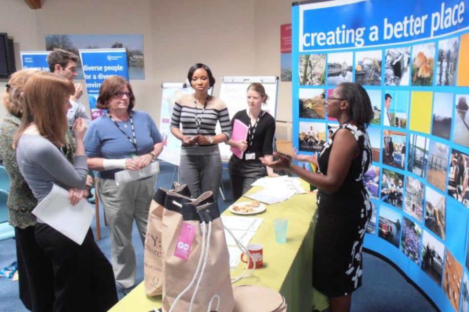 Environment Agency's Women's Network stall at an event in Anglia