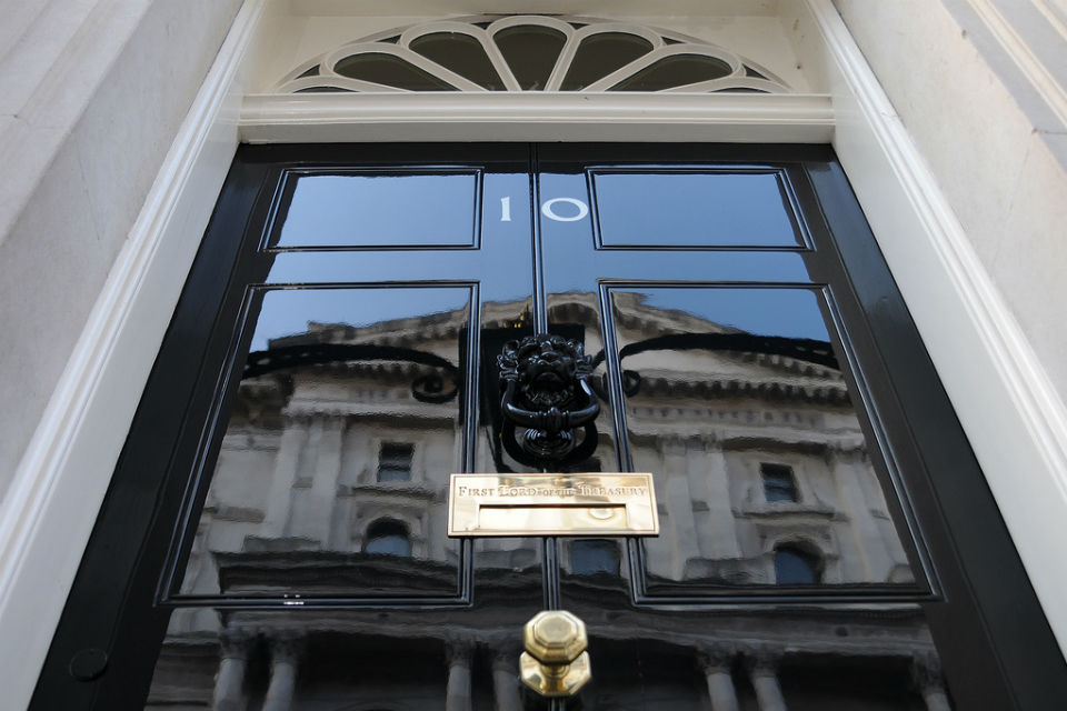 The door of No 10 Downing Street
