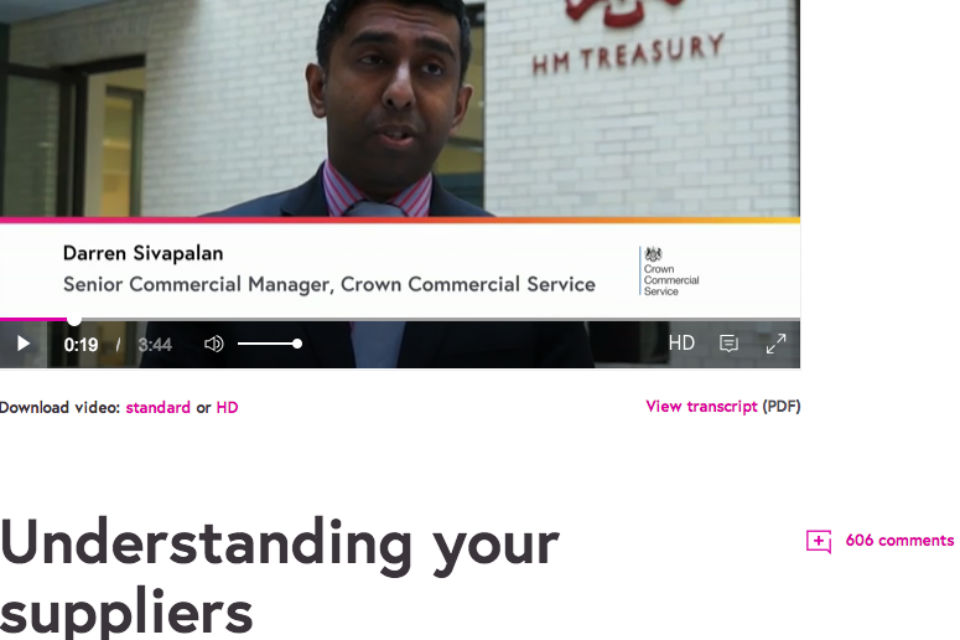 Contract Management MOOC video interview with Darren Sivapalan, Crown Commercial Service.