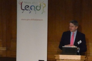 Sir Jeremy talking at the Summer Diversity Internship Launch