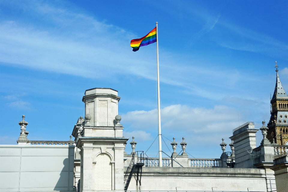 The Rainbow flag over 100 Parliament Street