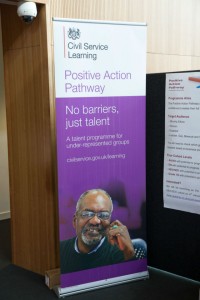 Positive Action Pathways banner at Civil Service Live