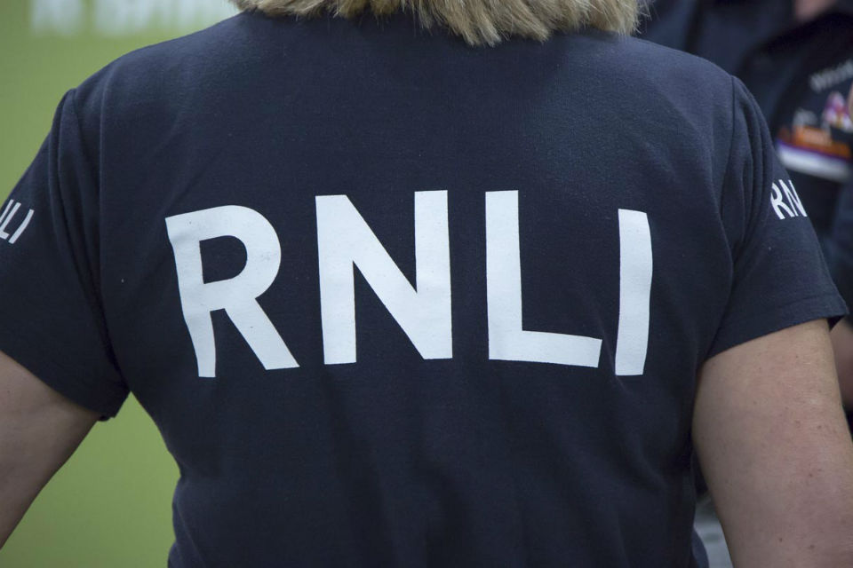 RNLI volunteer in a RNLI t-shirt at Civil Service Live London 2015