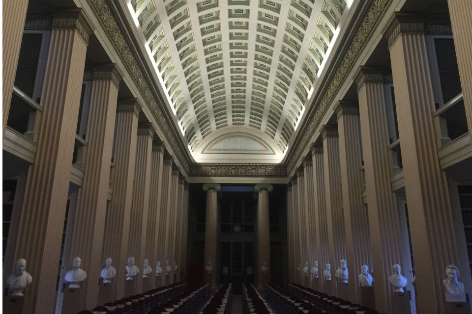 An interior view of Edinburgh University Library