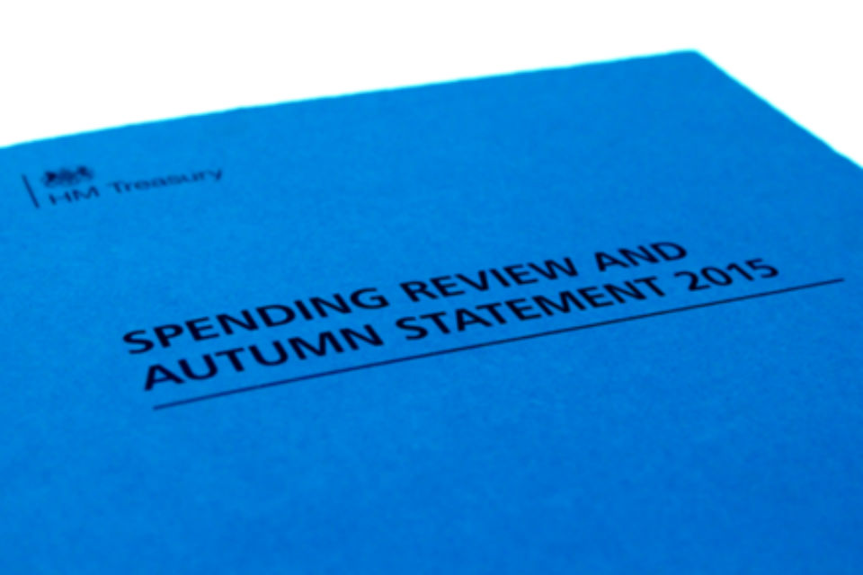 Front cover of the "Spending Review and Autumn Statement 2015" document