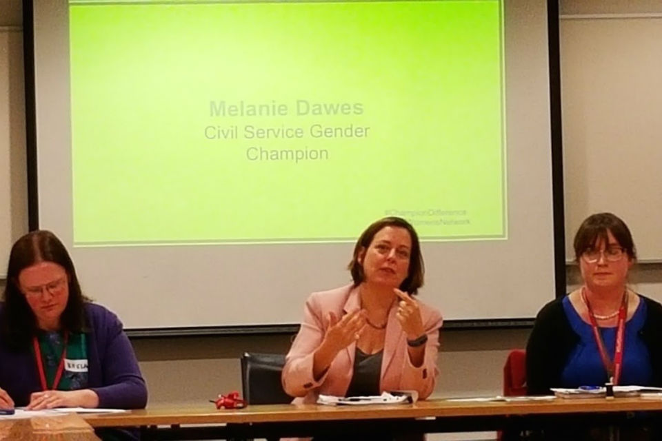 Melanie Dawes (centre) at the CGWN quarterly meeting