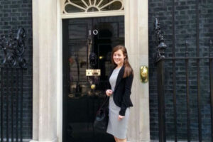 Charlotte outside Number 10