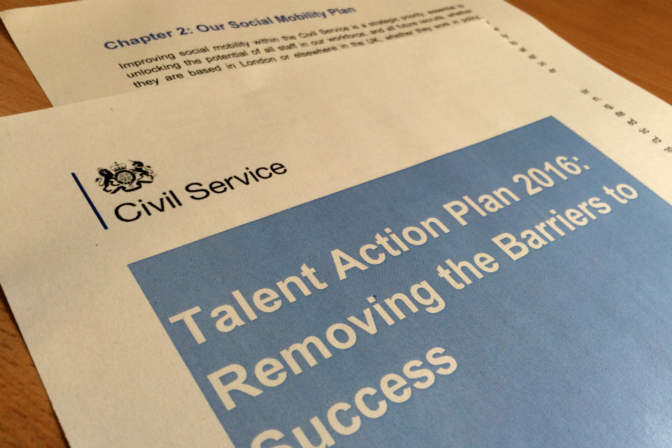 Front page and chapter two (part of) Talent Action Plan 2016