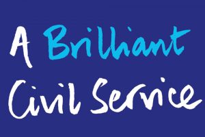 Graphic with legend 'A Brilliant Civil Service'