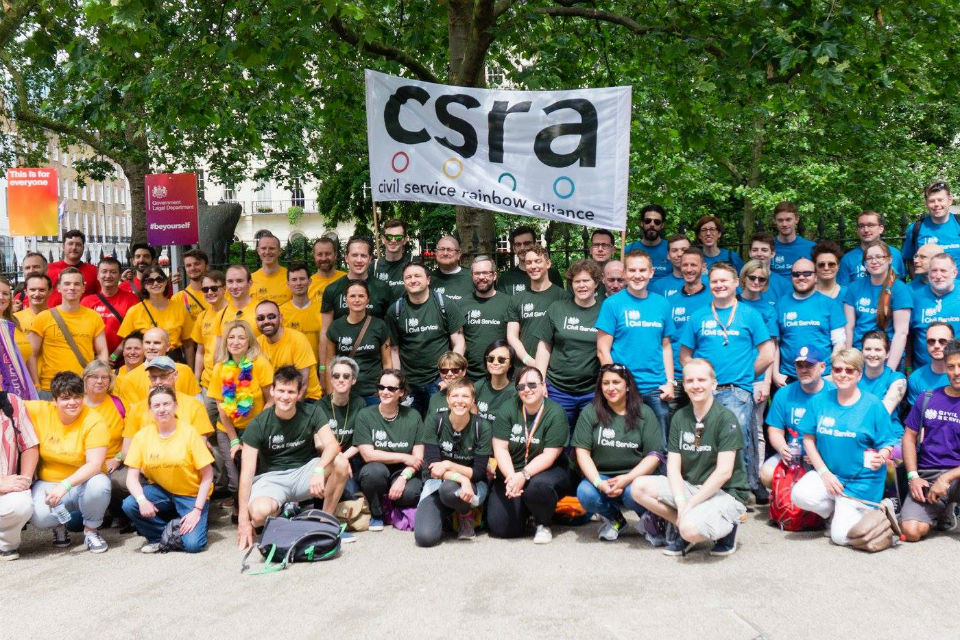 Just some of the record Civil Service participation in the London Pride march, June 2016