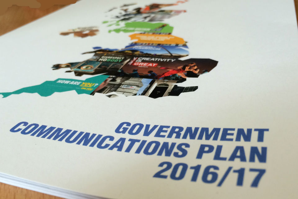 Front cover of Government Comms Plan 2016/17