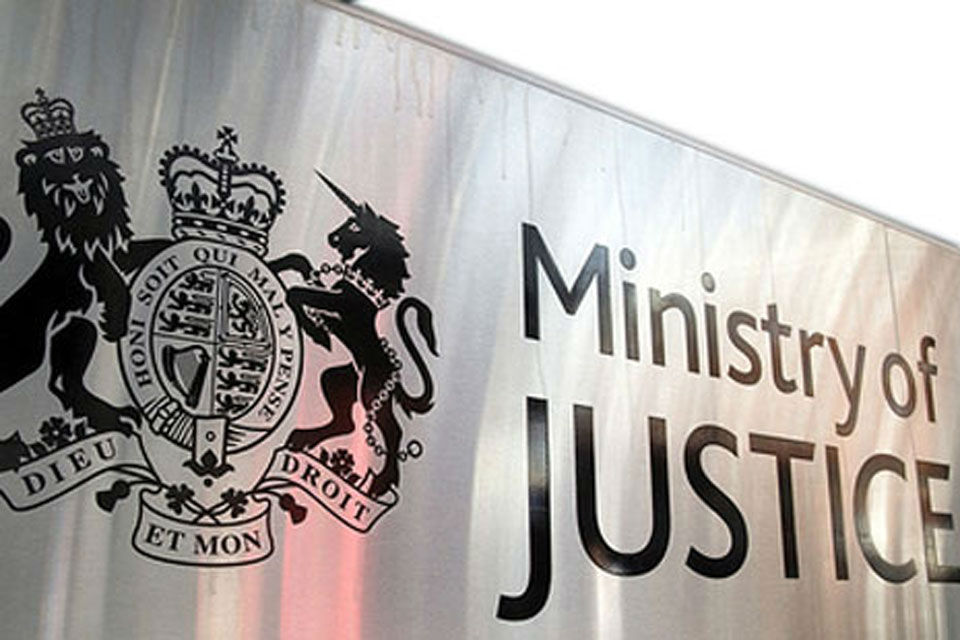 Ministry of Justice name plate