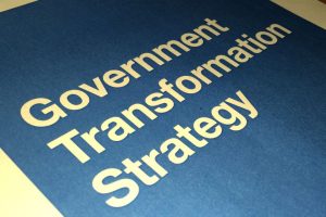 Front page of the Government Transformation Strategy