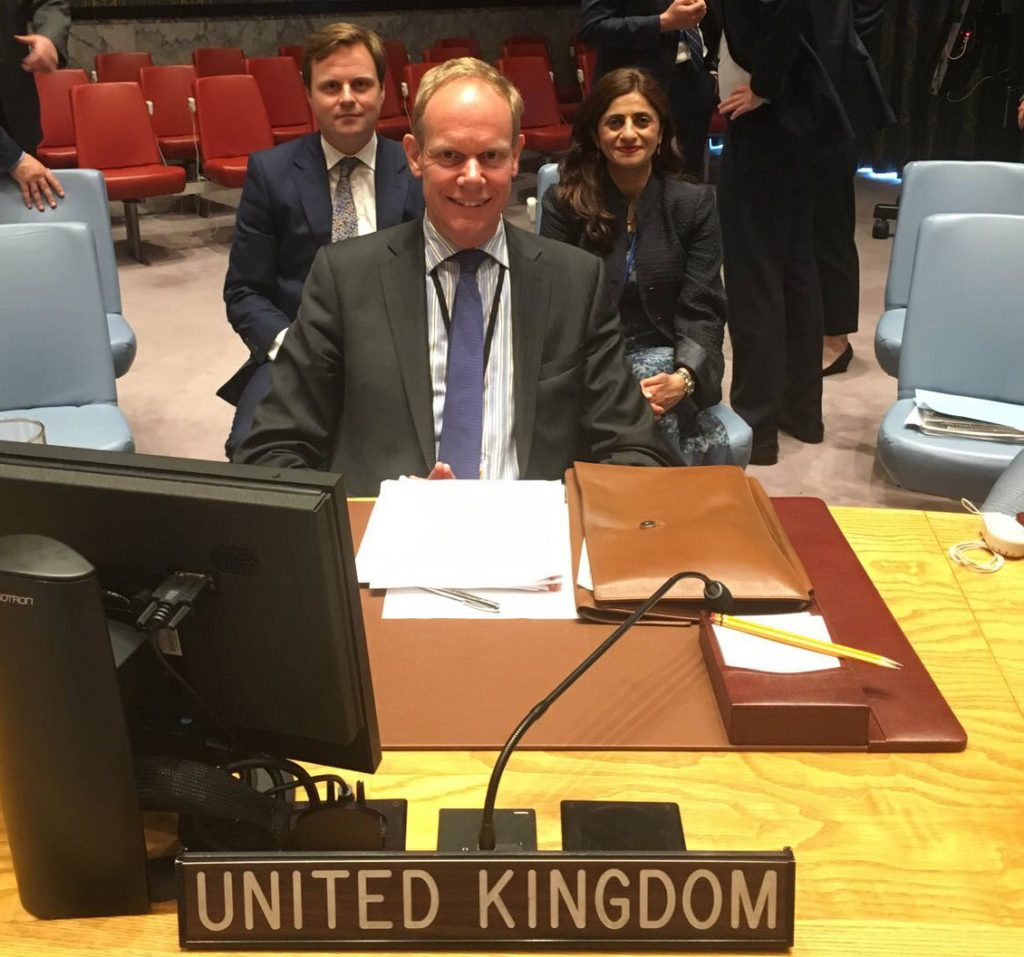 Zamila Bunglawala, Cabinet Office, work shadowing Matthew Rycroft, British Ambassador to the UN, at the UN Security Council (UNSC)