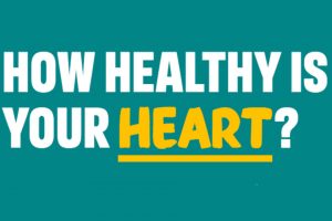 Promotional graphic for the heart health online tool