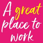 Graphic with legend 'A great place to work'