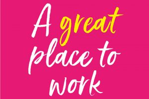 Graphic with legend 'A great place to work'