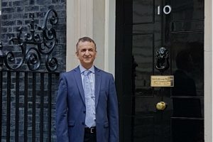 Civil servant outside No. 10 Downing Street