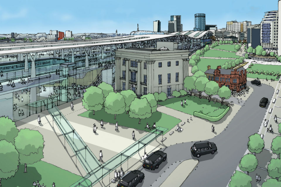 Artist's impression of new city centre station