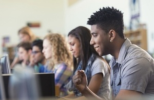 Students working at their computers