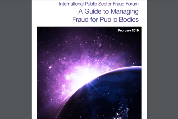 Detail from the front cover of A Guide to Managing Fraud for Public Bodies