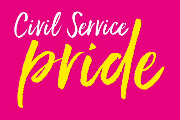 Logo of Civil Service for the Pride celebration of LGBT+I communities