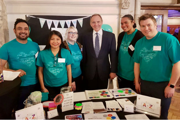 Chief Executive of the Civil Service and Cabinet Office Permanent Secretary John Manzoni with members of Team Chaffinch