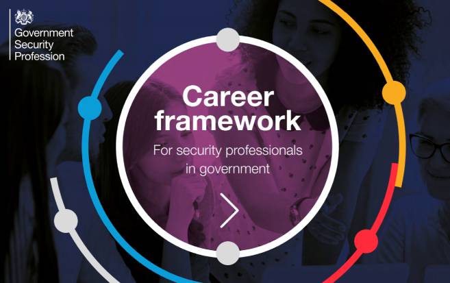 Detail from front cover of Government Security Profession leaflet, Careers for the curious