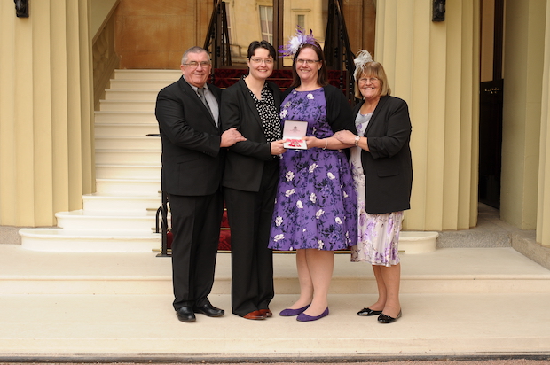 Day to remember Keela Shackell-Smith MBE with proud family.