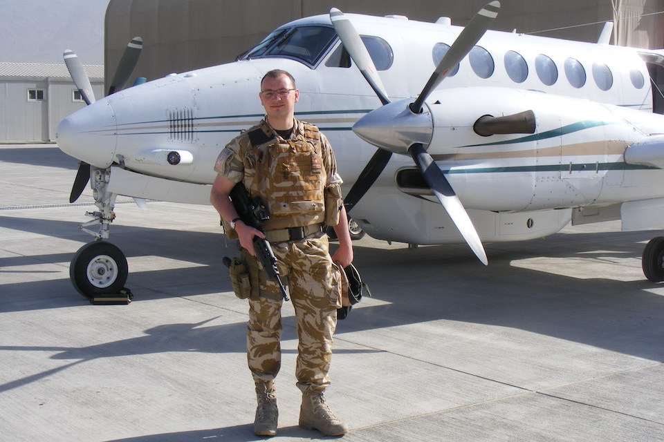 Civil Servant and Naval Reservist, James Waller serving in Afghanistan