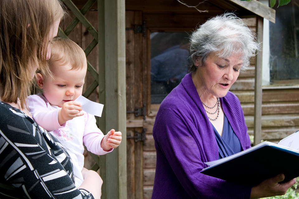 Humanist ceremony to name a baby