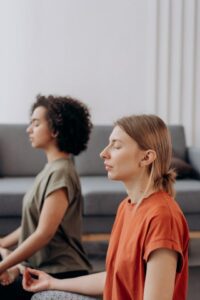 Image of women doing yoga