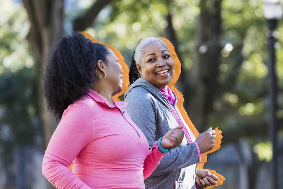 Image of two women jogging