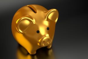 Image of a gold piggy bank