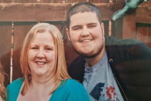 Clare Shillan and son Stephen who has autism