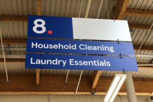 laundry essentials sign