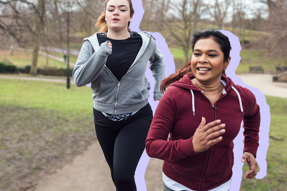 Two female joggers