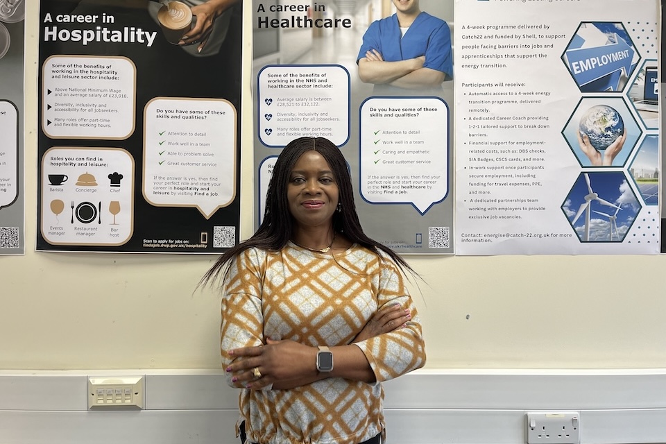 Joy Ani, a DWP work coach at Stevenage Jobcentre